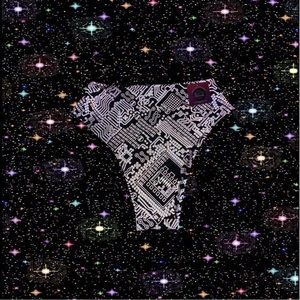 Reflective data/cyber reflective high waisted bottoms